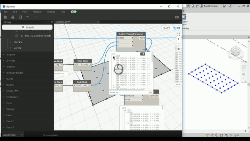 Bảng mô phỏng hiệu năng công trình trong khóa học Dynamo Revit