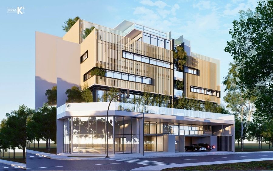 Mặt bằng công năng nhà phố 2 mặt tiền Nexus House vừa ở vừa dạy học