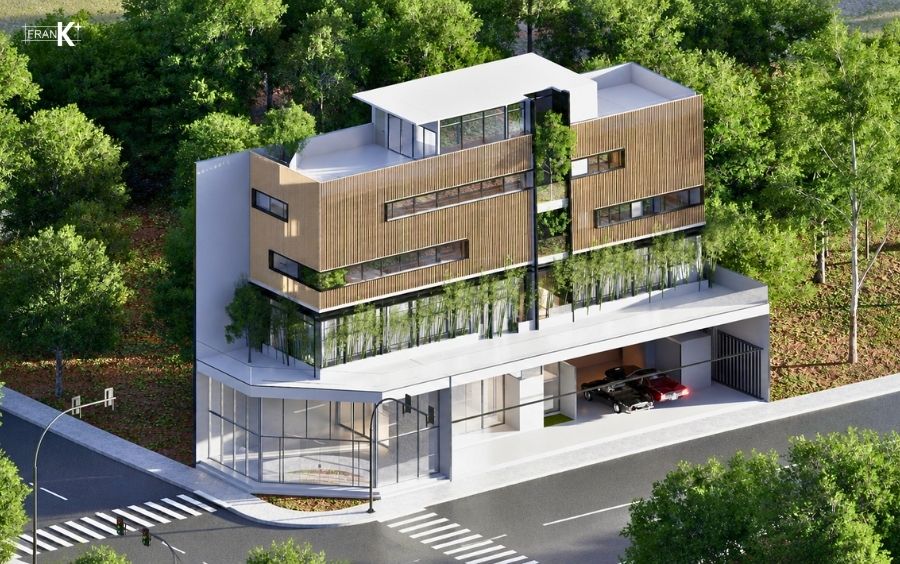 Thiết kế nhà phố 2 mặt tiền Nexus House kết hợp nhà ở và trung tâm dạy học